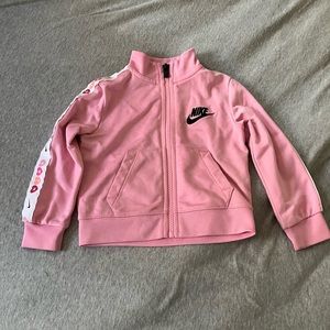 Nike pink heart zip up 18 months